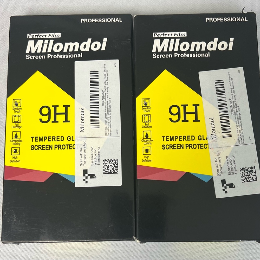 Milomdoi Google Pixel 8 Tempered Glass Screen Protector 8 Pack Bundle NEW
